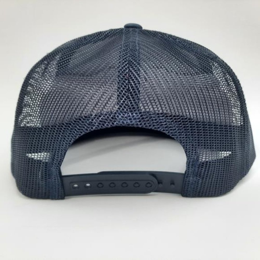 Snap-On Tools Embroidered Patch Flat Bill Mesh Snapback Hat Cap Navy Blu Mechani - Picture 3 of 4